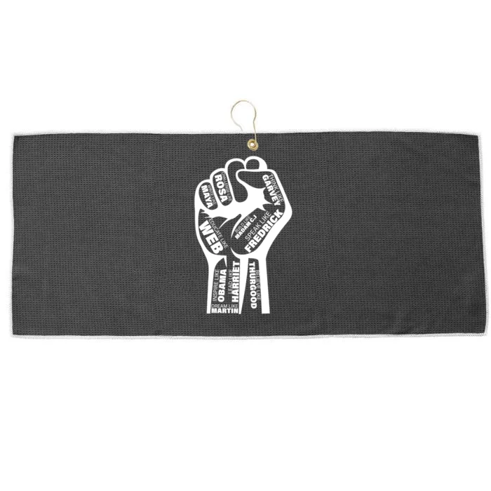 Inspirational Black History Fist Large Microfiber Waffle Golf Towel