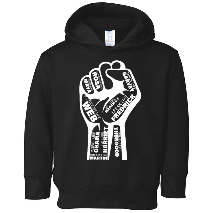 Inspirational Black History Fist Toddler Hoodie