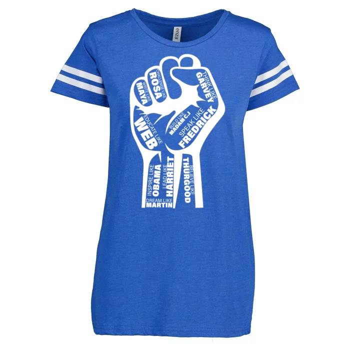 Inspirational Black History Fist Enza Ladies Jersey Football T-Shirt