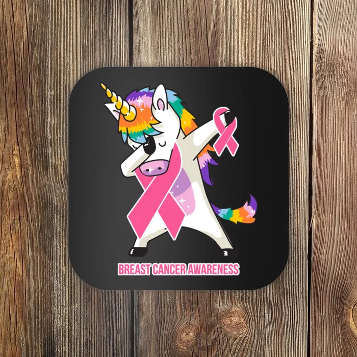 inspirational Breast Cancer Awareness Unicorn Coaster