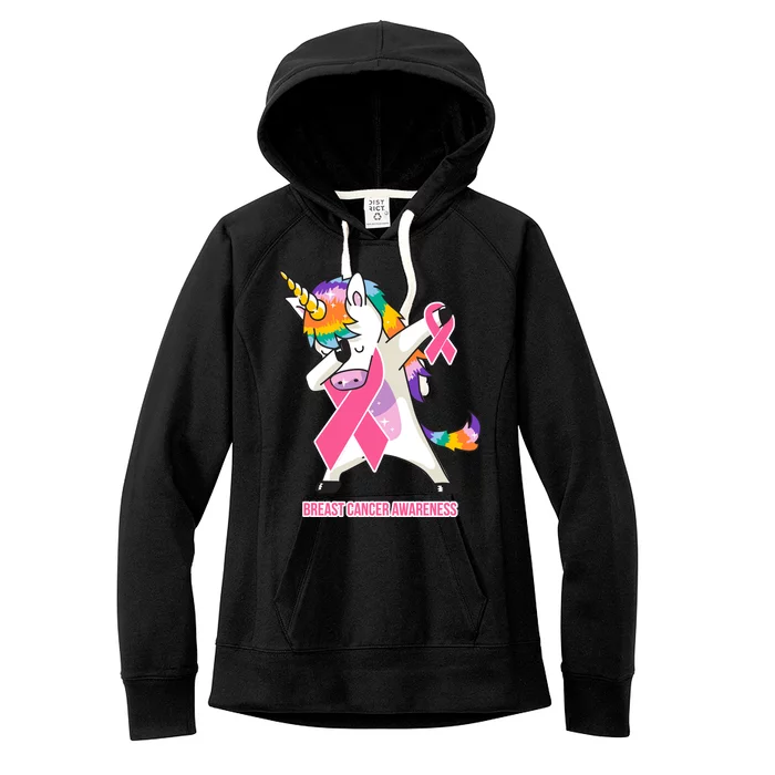 inspirational Breast Cancer Awareness Unicorn Women's Fleece Hoodie