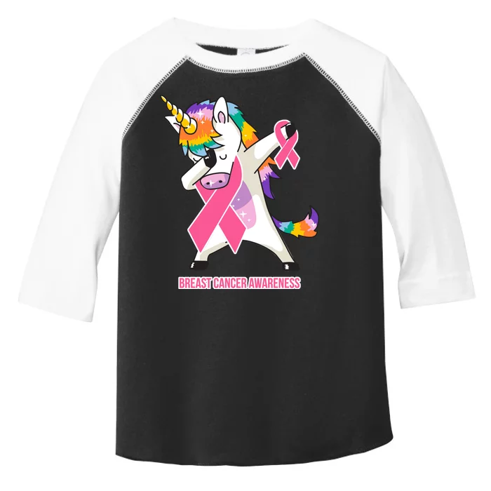 inspirational Breast Cancer Awareness Unicorn Toddler Fine Jersey T-Shirt