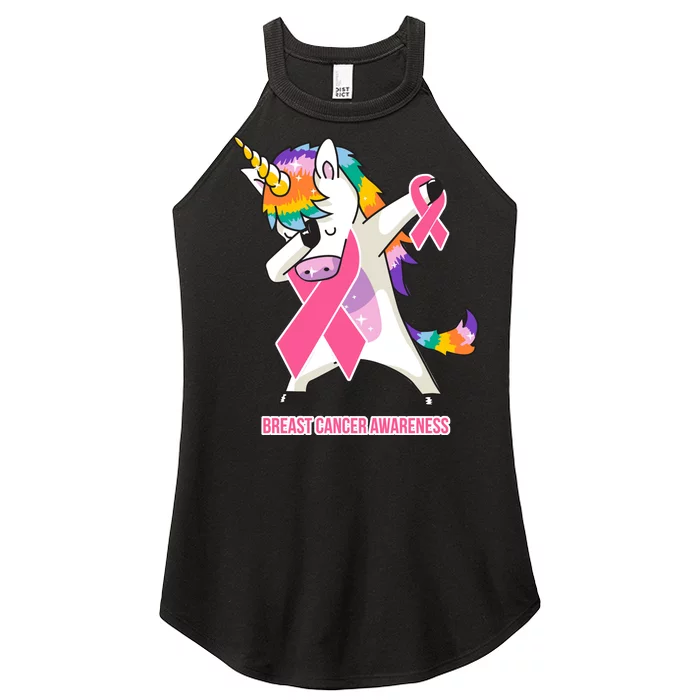 inspirational Breast Cancer Awareness Unicorn Women’s Perfect Tri Rocker Tank