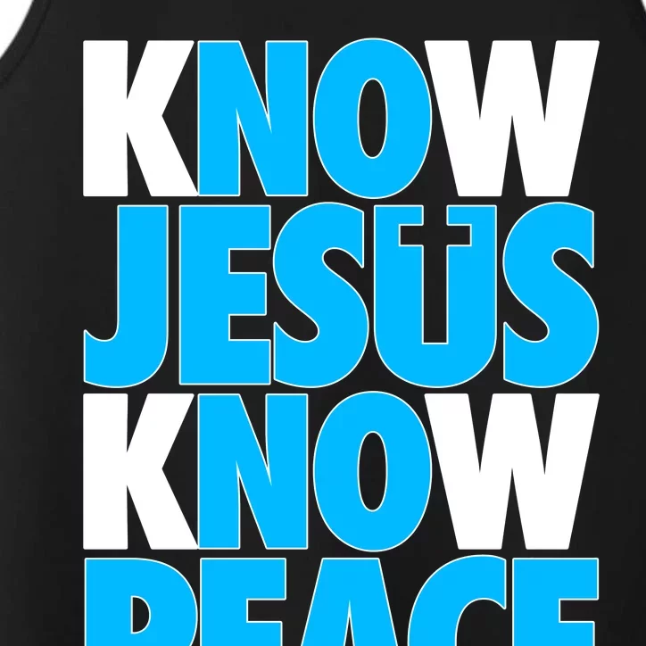 Inspirational Know Jesus Know Peace Performance Tank