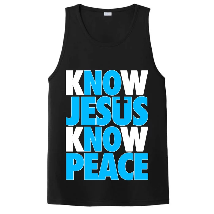 Inspirational Know Jesus Know Peace Performance Tank