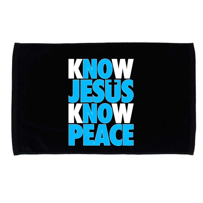 Inspirational Know Jesus Know Peace Microfiber Hand Towel