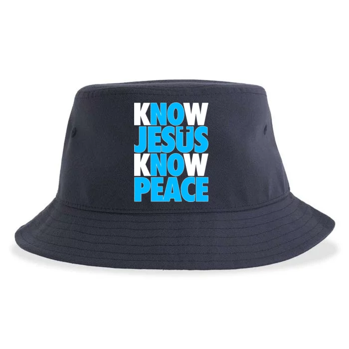 Inspirational Know Jesus Know Peace Sustainable Bucket Hat