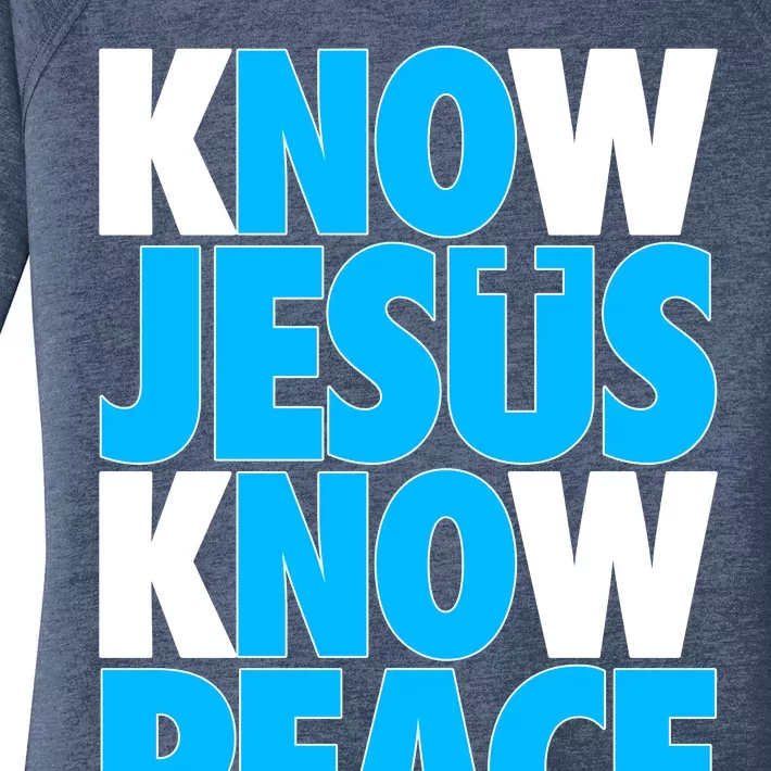 Inspirational Know Jesus Know Peace Women's Perfect Tri Tunic Long Sleeve Shirt