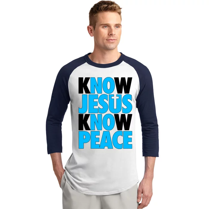 Inspirational Know Jesus Know Peace Baseball Sleeve Shirt