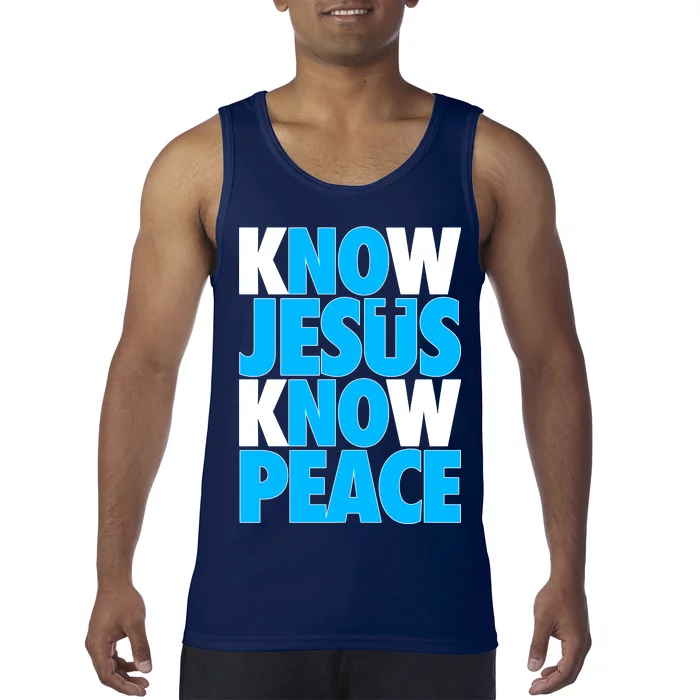 Inspirational Know Jesus Know Peace Tank Top