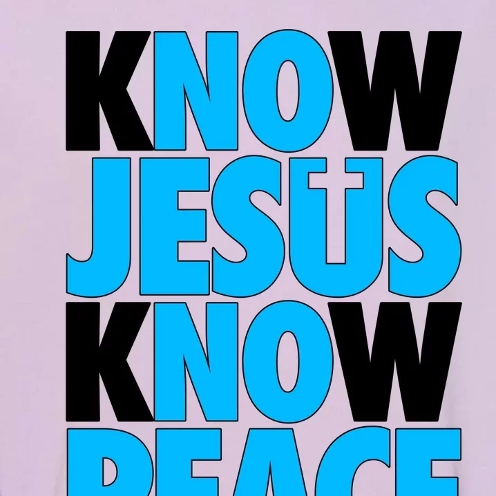 Inspirational Know Jesus Know Peace Garment-Dyed Sweatshirt