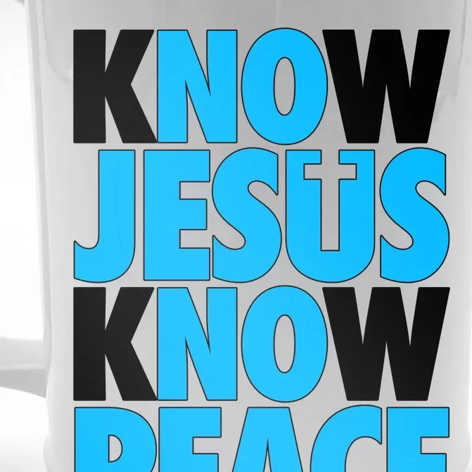 Inspirational Know Jesus Know Peace Front & Back Beer Stein