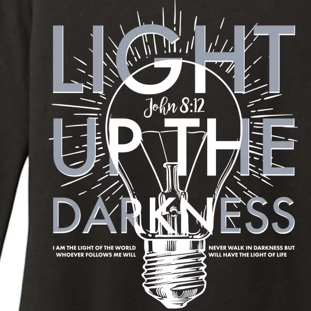 Inspirational Light Up The Darkness John 8:12 Womens CVC Long Sleeve Shirt