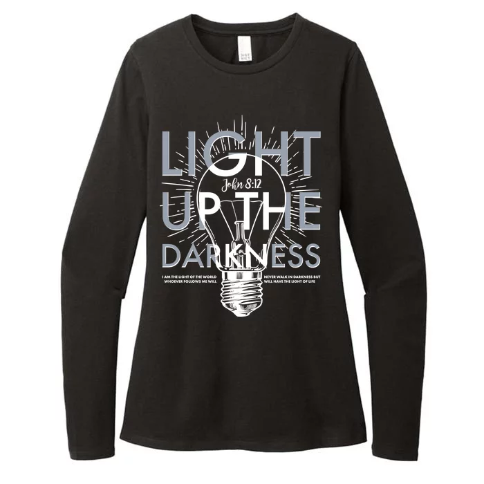 Inspirational Light Up The Darkness John 8:12 Womens CVC Long Sleeve Shirt