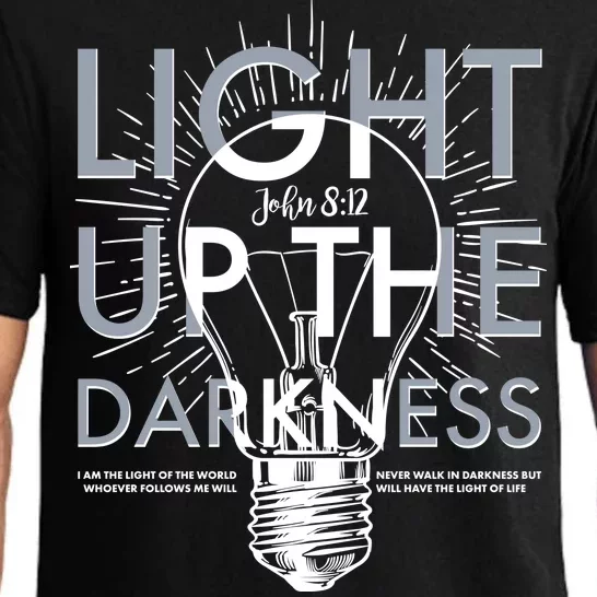 Inspirational Light Up The Darkness John 8:12 Pajama Set