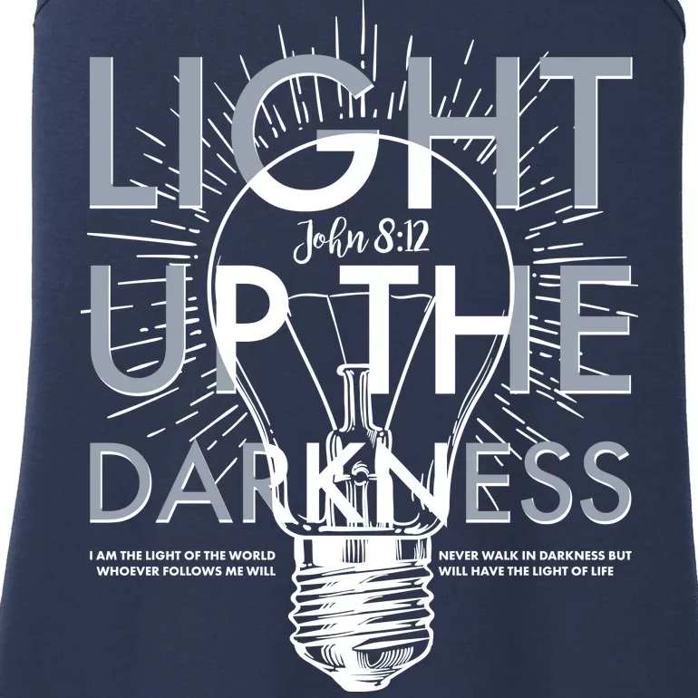 Inspirational Light Up The Darkness John 8:12 Ladies Essential Tank