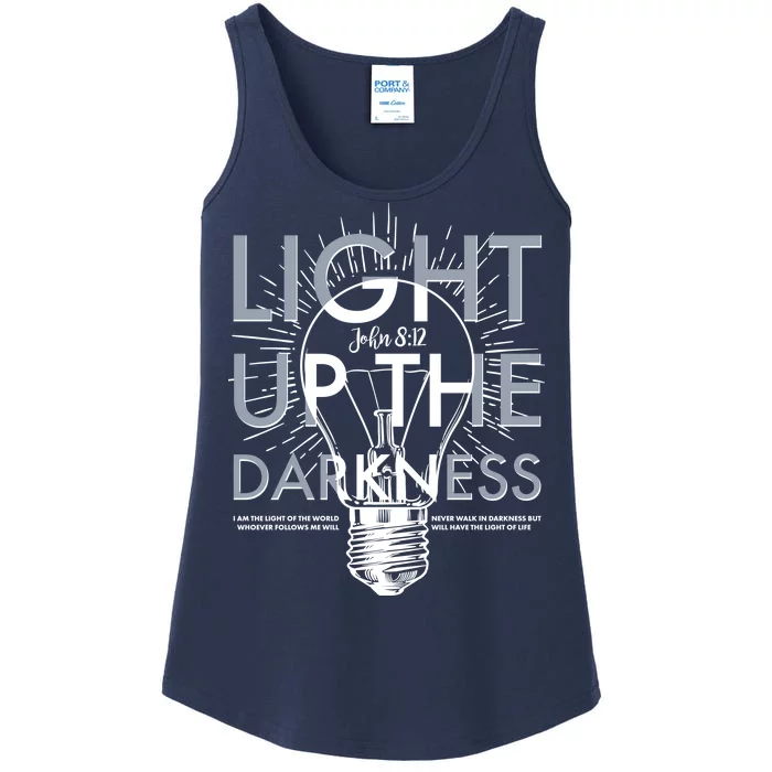 Inspirational Light Up The Darkness John 8:12 Ladies Essential Tank