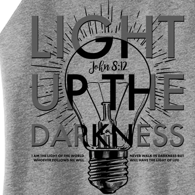 Inspirational Light Up The Darkness John 8:12 Women’s Perfect Tri Rocker Tank