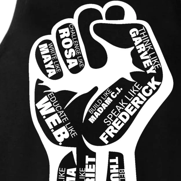 Inspirational People Black History Month Fist Ladies Tri-Blend Wicking Tank