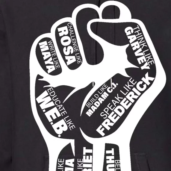 Inspirational People Black History Month Fist Premium Hoodie