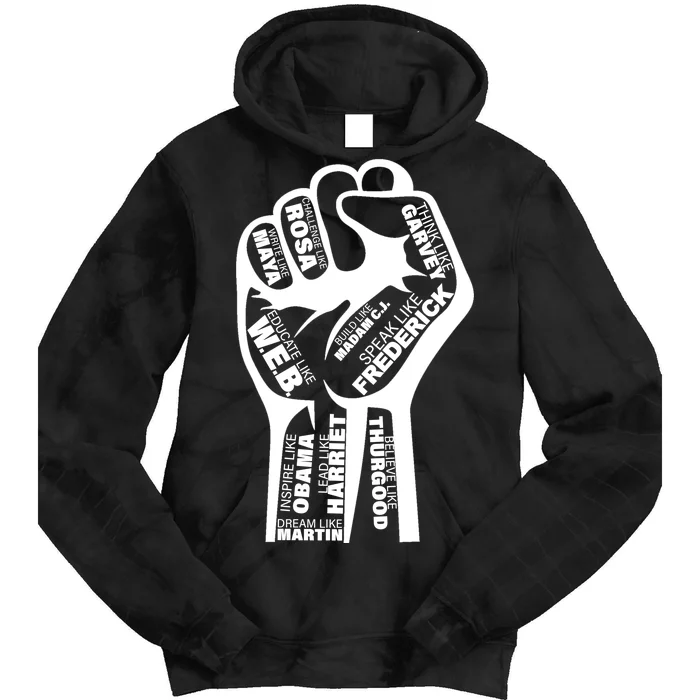 Inspirational People Black History Month Fist Tie Dye Hoodie