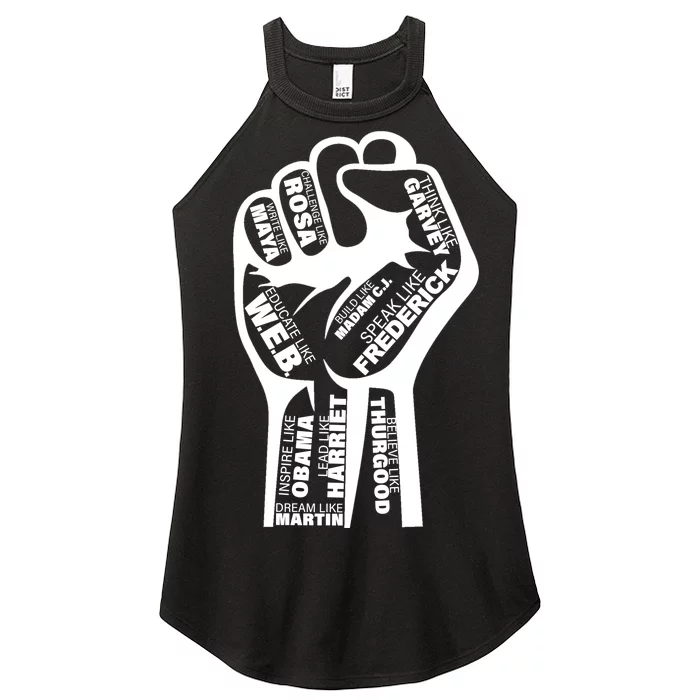 Inspirational People Black History Month Fist Women’s Perfect Tri Rocker Tank