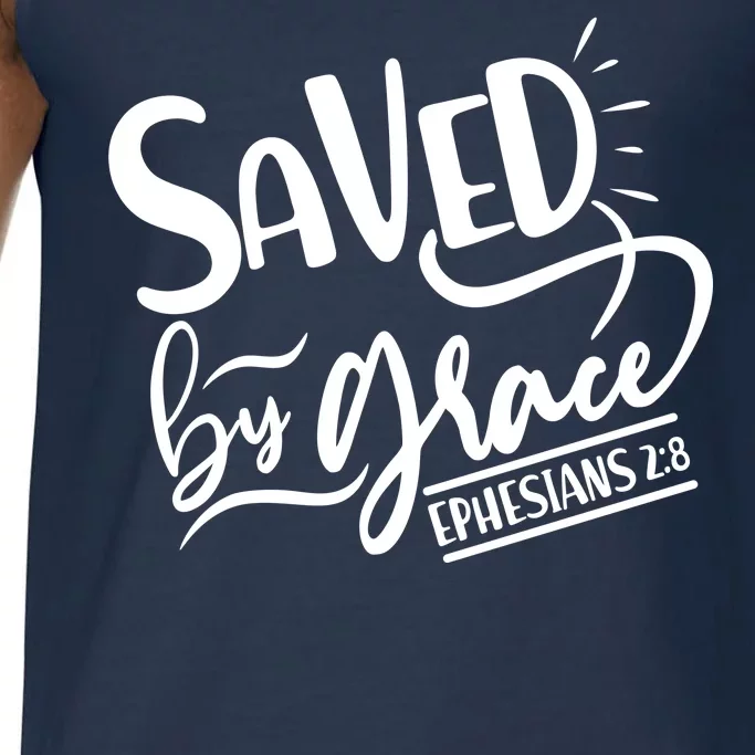 Inspirational Saved by Grace Ephesians 2:8 Comfort Colors® Tank Top