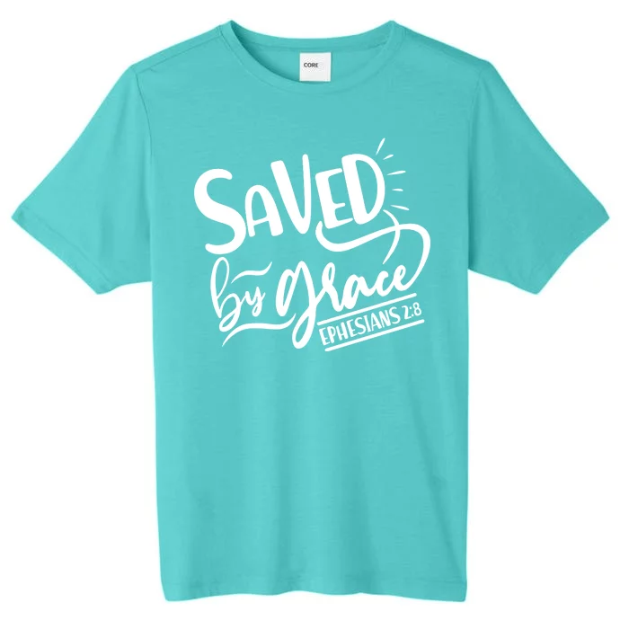 Inspirational Saved by Grace Ephesians 2:8 ChromaSoft Performance T-Shirt