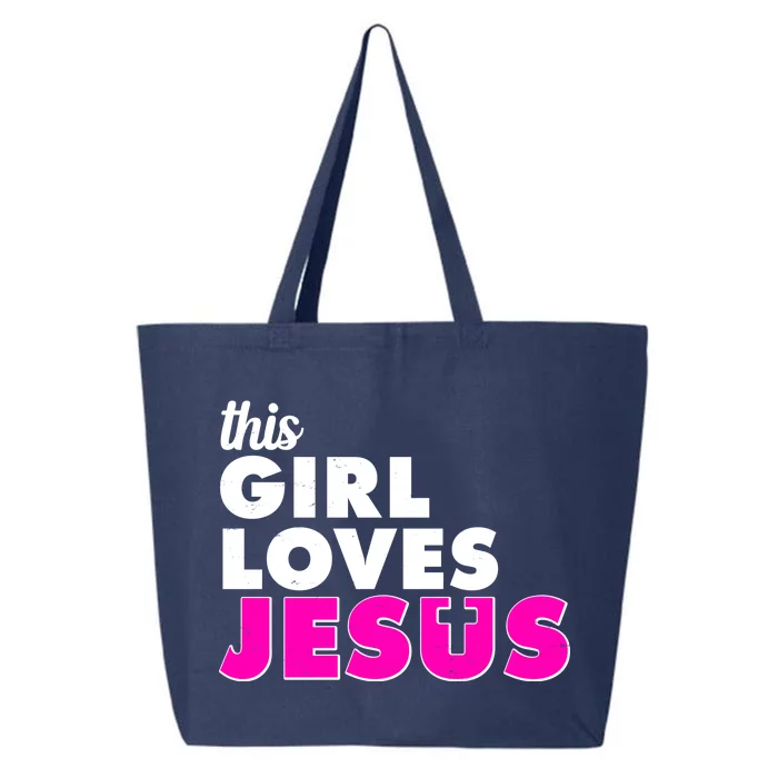 Inspirational This Girl Loves Jesus 25L Jumbo Tote