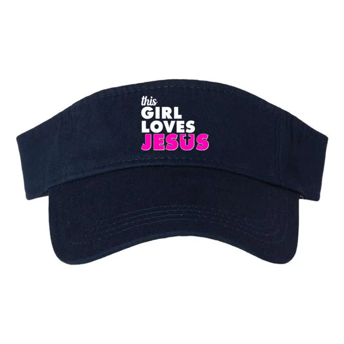 Inspirational This Girl Loves Jesus Valucap Bio-Washed Visor