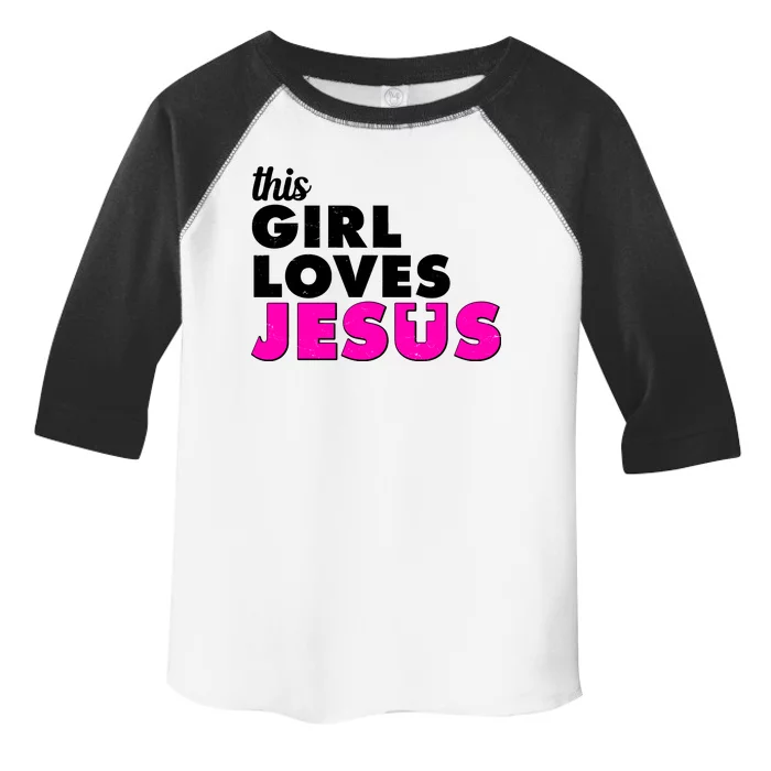 Inspirational This Girl Loves Jesus Toddler Fine Jersey T-Shirt