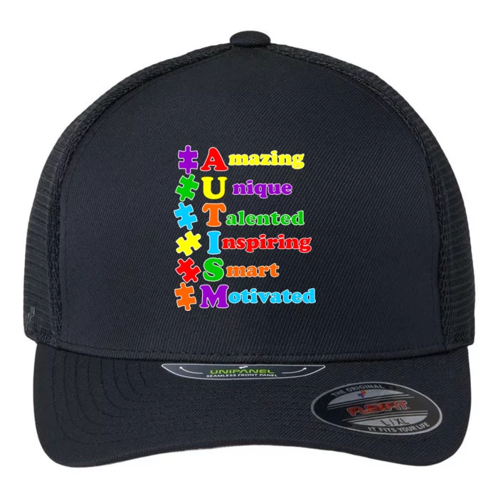 Inspiring Autism Awareness Amazing Smart Unique Puzzle Flexfit Unipanel Trucker Cap