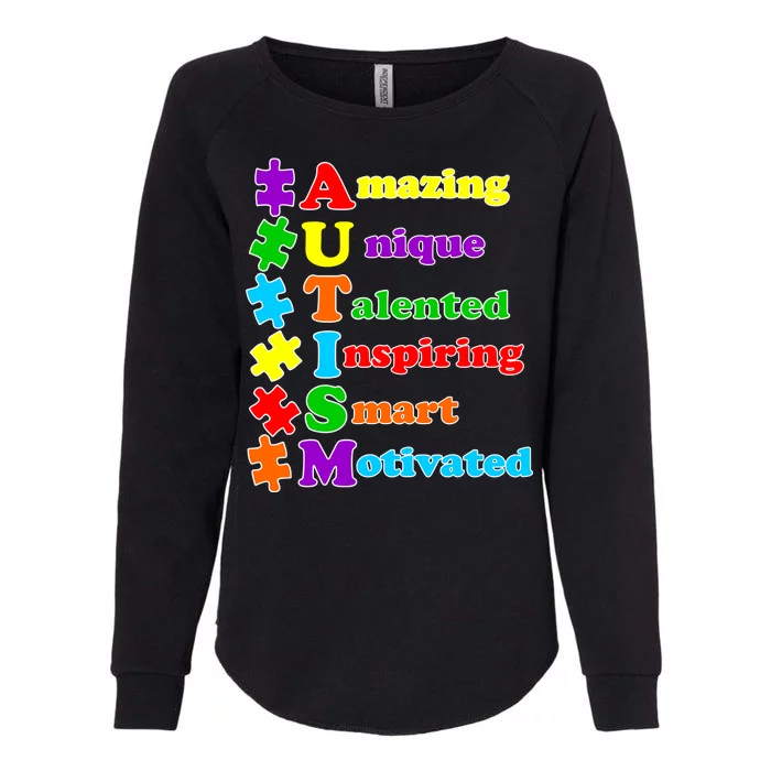 Inspiring Autism Awareness Amazing Smart Unique Puzzle Womens California Wash Sweatshirt