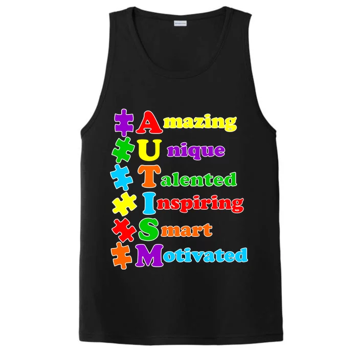 Inspiring Autism Awareness Amazing Smart Unique Puzzle Performance Tank