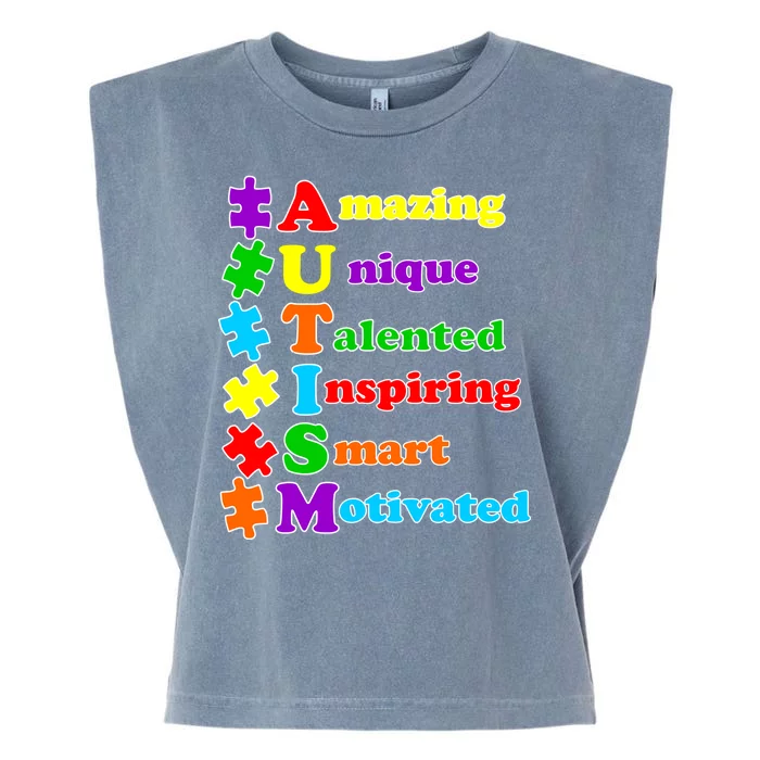 Inspiring Autism Awareness Amazing Smart Unique Puzzle Garment-Dyed Women's Muscle Tee