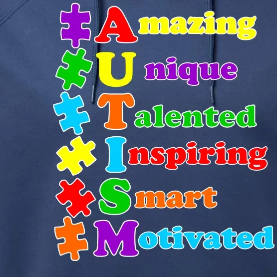 Inspiring Autism Awareness Amazing Smart Unique Puzzle Performance Fleece Hoodie