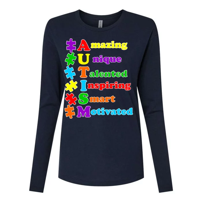 Inspiring Autism Awareness Amazing Smart Unique Puzzle Womens Cotton Relaxed Long Sleeve T-Shirt