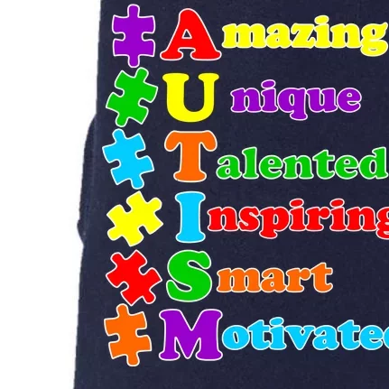 Inspiring Autism Awareness Amazing Smart Unique Puzzle Doggie 3-End Fleece Hoodie