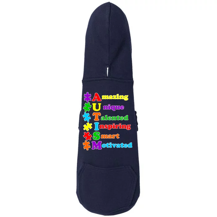 Inspiring Autism Awareness Amazing Smart Unique Puzzle Doggie 3-End Fleece Hoodie