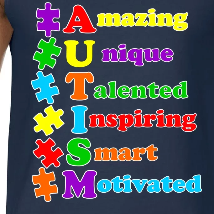 Inspiring Autism Awareness Amazing Smart Unique Puzzle Comfort Colors® Tank Top