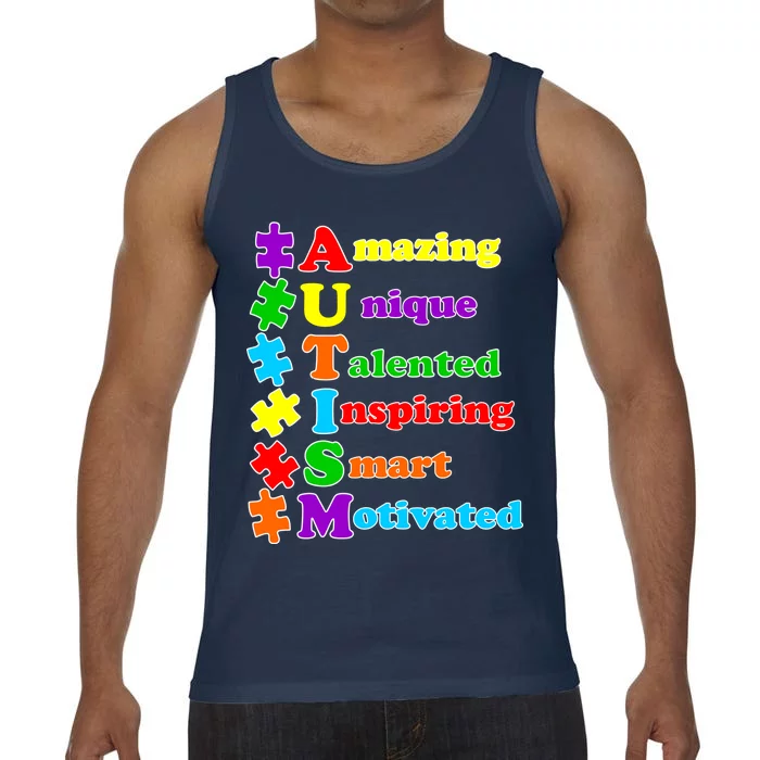 Inspiring Autism Awareness Amazing Smart Unique Puzzle Comfort Colors® Tank Top