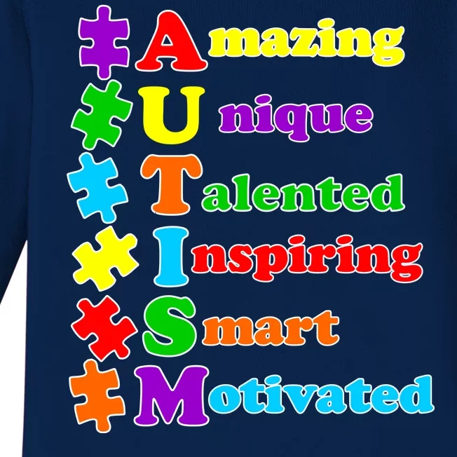 Inspiring Autism Awareness Amazing Smart Unique Puzzle Baby Long Sleeve Bodysuit