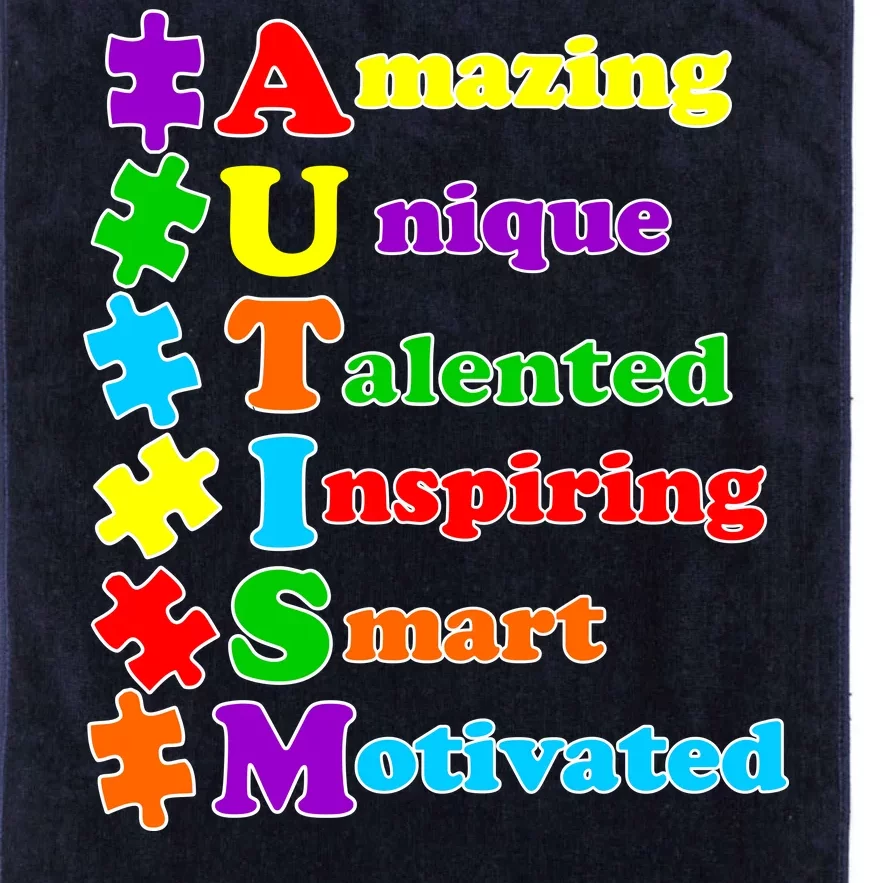 Inspiring Autism Awareness Amazing Smart Unique Puzzle Platinum Collection Golf Towel