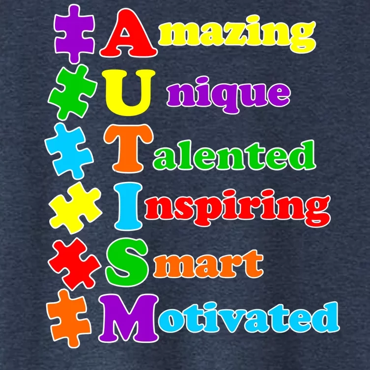 Inspiring Autism Awareness Amazing Smart Unique Puzzle Women's Crop Top Tee