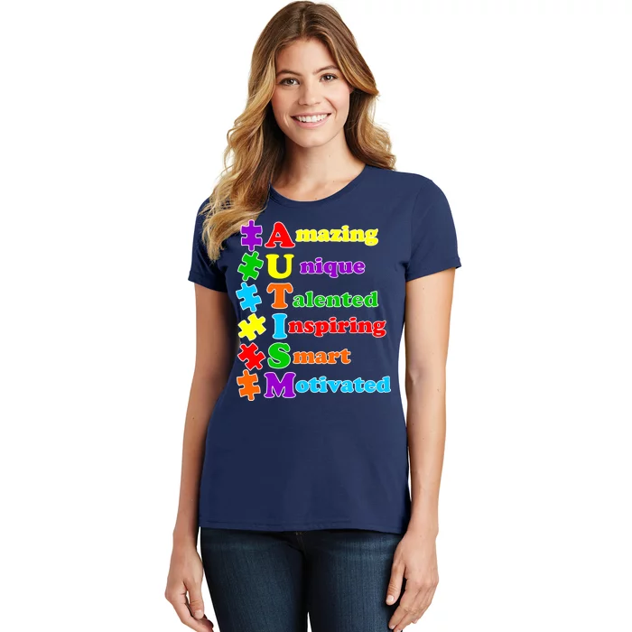 Inspiring Autism Awareness Amazing Smart Unique Puzzle Women's T-Shirt