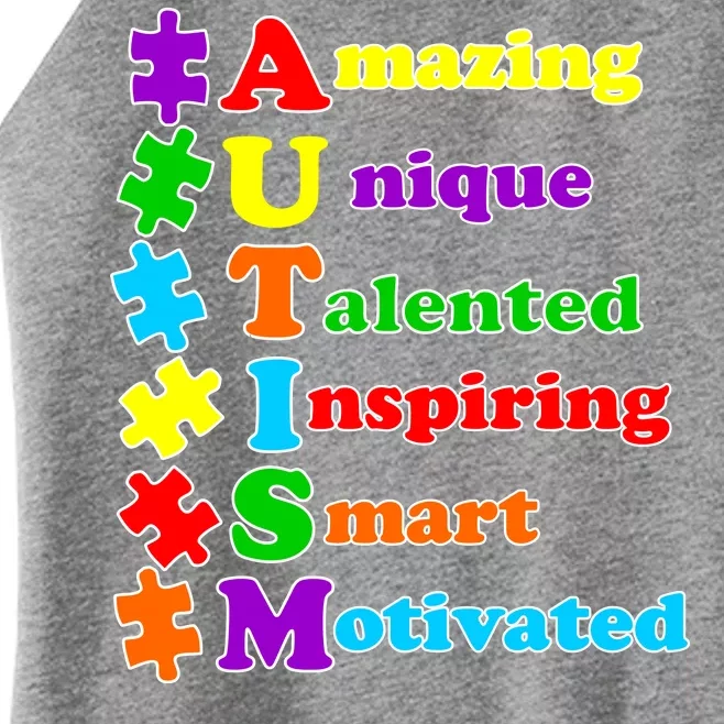 Inspiring Autism Awareness Amazing Smart Unique Puzzle Women’s Perfect Tri Rocker Tank