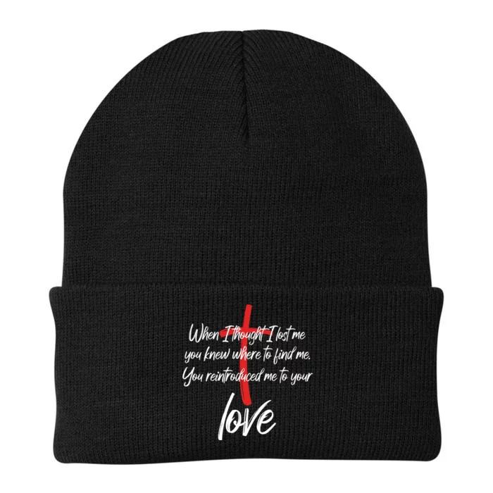 Inspiring Christian Quote Faith Cross Knit Cap Winter Beanie