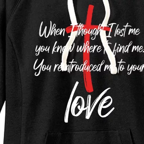 Inspiring Christian Quote Faith Cross Women's Fleece Hoodie