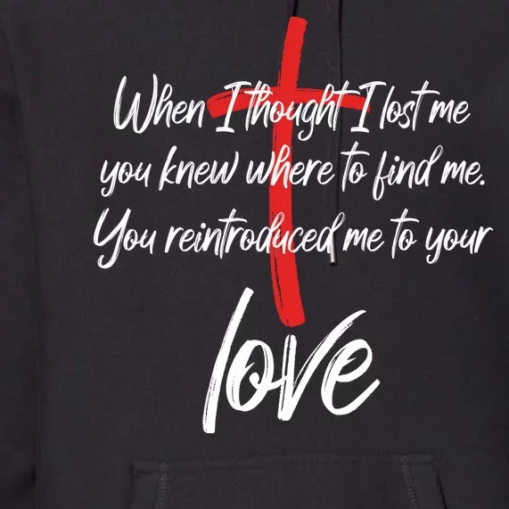 Inspiring Christian Quote Faith Cross Premium Hoodie