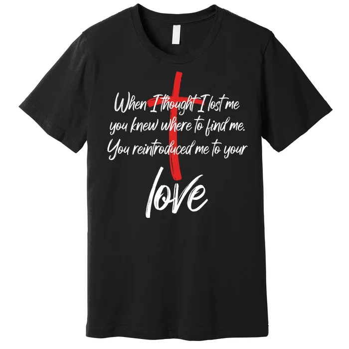 Inspiring Christian Quote Faith Cross Premium T-Shirt